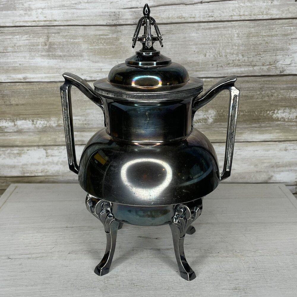 Antique Meriden B. & Company #1400 Etched Water Coffee Tea Carafe - GC